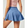 imageIUGA Stretchy Ruffle Denim Skort VWaist Jean Skort with 4 Pockets Trendy High Waisted Mini Jean Skirt with Shorts UnderneathLight Wash