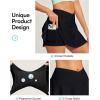 imageIUGA V Cross Swim Skirt High Waist Tummy Control Flowy Skorts Swimsuit Bottoms Women Bathing Suit with Boxer Liner ampamp PocketsBlack