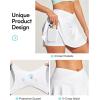 imageIUGA V Cross Swim Skirt High Waist Tummy Control Flowy Skorts Swimsuit Bottoms Women Bathing Suit with Boxer Liner ampamp PocketsWhite