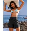 imageIUGA Womens 5quot Swim Board Shorts Stretchy High Waisted Beach Shorts for Women Quick Dry UPF 50 Swimsuit Bottoms with LinerBlack