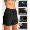imageIUGA Womens 5quot Swim Board Shorts Stretchy High Waisted Beach Shorts for Women Quick Dry UPF 50 Swimsuit Bottoms with LinerBlack