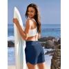 imageIUGA Womens 5quot Swim Board Shorts Stretchy High Waisted Beach Shorts for Women Quick Dry UPF 50 Swimsuit Bottoms with LinerDark Blue