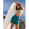 imageIUGA Womens 5quot Swim Board Shorts Stretchy High Waisted Beach Shorts for Women Quick Dry UPF 50 Swimsuit Bottoms with LinerDark Forest
