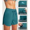 imageIUGA Womens 5quot Swim Board Shorts Stretchy High Waisted Beach Shorts for Women Quick Dry UPF 50 Swimsuit Bottoms with LinerDark Forest
