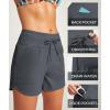 imageIUGA Womens 5quot Swim Board Shorts Stretchy High Waisted Beach Shorts for Women Quick Dry UPF 50 Swimsuit Bottoms with LinerDark Gray