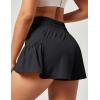 imageIUGA Womens Athletic Shorts High Waisted Flowy Shorts for Women Quick Dry Workout Running Shorts with PocketsBlack