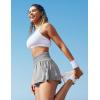 imageIUGA Womens Athletic Shorts High Waisted Flowy Shorts for Women Quick Dry Workout Running Shorts with PocketsGrey