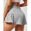 imageIUGA Womens Athletic Shorts High Waisted Flowy Shorts for Women Quick Dry Workout Running Shorts with PocketsGrey