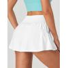 imageIUGA Womens Athletic Shorts High Waisted Flowy Shorts for Women Quick Dry Workout Running Shorts with PocketsWhite