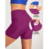 imageIUGA Womens Swim Shorts Tummy Control Swim Board Shorts UPF 50 Quick Dry Swimsuits Bottoms for Women with PocketsMagenta Purple