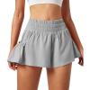 imageIUGA Womens Athletic Shorts High Waisted Flowy Shorts for Women Quick Dry Workout Running Shorts with PocketsGrey