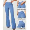 imageIUGA Bell Bottom Jeans for Women High Waisted Stretchy Pull On Flare Jeans Wide Leg Leggings Tummy Control Flare PantsBaby Blue