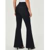 imageIUGA Bell Bottom Jeans for Women High Waisted Stretchy Pull On Flare Jeans Wide Leg Leggings Tummy Control Flare PantsBlack