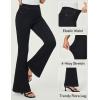 imageIUGA Bell Bottom Jeans for Women High Waisted Stretchy Pull On Flare Jeans Wide Leg Leggings Tummy Control Flare PantsBlack