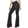 imageIUGA Bell Bottom Jeans for Women High Waisted Stretchy Pull On Flare Jeans Wide Leg Leggings Tummy Control Flare PantsDenim Black