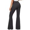 imageIUGA Bell Bottom Jeans for Women High Waisted Stretchy Pull On Flare Jeans Wide Leg Leggings Tummy Control Flare PantsDenim Black