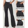 imageIUGA Bell Bottom Jeans for Women High Waisted Stretchy Pull On Flare Jeans Wide Leg Leggings Tummy Control Flare PantsDenim Black