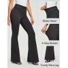 imageIUGA Bell Bottom Jeans for Women High Waisted Stretchy Pull On Flare Jeans Wide Leg Leggings Tummy Control Flare PantsDenim Black