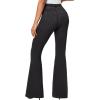 imageIUGA Bell Bottom Jeans for Women High Waisted Stretchy Pull On Flare Jeans Wide Leg Leggings Tummy Control Flare PantsDenim Black
