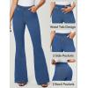 imageIUGA Bell Bottom Jeans for Women High Waisted Stretchy Pull On Flare Jeans Wide Leg Leggings Tummy Control Flare PantsLight Blue