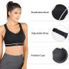 imageIUGA High Impact Sports Bras for Women High Support Large Bust Womens Sports Bras Strappy Padded Sports Bra Crisscross Back Yoga Bras Carbon Black