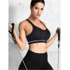 imageIUGA High Impact Sports Bras for Women High Support Large Bust Womens Sports Bras Strappy Padded Sports Bra Crisscross Back Yoga Bras Carbon Black