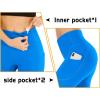 imageIUGA High Waisted Yoga Pants for Women with Pockets Capri Leggings for Women Workout Leggings for Women Yoga CaprisAzure
