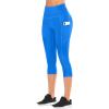 imageIUGA High Waisted Yoga Pants for Women with Pockets Capri Leggings for Women Workout Leggings for Women Yoga CaprisAzure