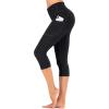 imageIUGA High Waisted Yoga Pants for Women with Pockets Capri Leggings for Women Workout Leggings for Women Yoga CaprisBlackcapri