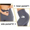 imageIUGA High Waisted Yoga Pants for Women with Pockets Capri Leggings for Women Workout Leggings for Women Yoga CaprisGray