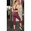 imageIUGA High Waisted Yoga Pants for Women with Pockets Capri Leggings for Women Workout Leggings for Women Yoga CaprisMaroon