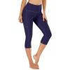 imageIUGA High Waisted Yoga Pants for Women with Pockets Capri Leggings for Women Workout Leggings for Women Yoga CaprisNavy Blue