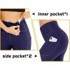 imageIUGA High Waisted Yoga Pants for Women with Pockets Capri Leggings for Women Workout Leggings for Women Yoga CaprisNavy Blue