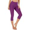 imageIUGA High Waisted Yoga Pants for Women with Pockets Capri Leggings for Women Workout Leggings for Women Yoga CaprisPurple