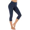 imageIUGA High Waisted Yoga Pants for Women with Pockets Capri Leggings for Women Workout Leggings for Women Yoga CaprisSpace Dye Blue