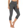 imageIUGA High Waisted Yoga Pants for Women with Pockets Capri Leggings for Women Workout Leggings for Women Yoga CaprisSpace Dye Gray