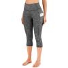 imageIUGA High Waisted Yoga Pants for Women with Pockets Capri Leggings for Women Workout Leggings for Women Yoga CaprisSpace Dye Gray