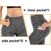 imageIUGA High Waisted Yoga Pants for Women with Pockets Capri Leggings for Women Workout Leggings for Women Yoga CaprisSpace Dye Gray