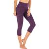 imageIUGA High Waisted Yoga Pants for Women with Pockets Capri Leggings for Women Workout Leggings for Women Yoga CaprisSpace Dye Purple