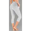 imageIUGA High Waisted Yoga Pants for Women with Pockets Capri Leggings for Women Workout Leggings for Women Yoga CaprisSpace Dye White
