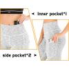imageIUGA High Waisted Yoga Pants for Women with Pockets Capri Leggings for Women Workout Leggings for Women Yoga CaprisSpace Dye White