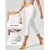 imageIUGA High Waisted Yoga Pants for Women with Pockets Capri Leggings for Women Workout Leggings for Women Yoga CaprisWhite