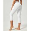imageIUGA High Waisted Yoga Pants for Women with Pockets Capri Leggings for Women Workout Leggings for Women Yoga CaprisWhite