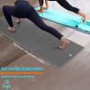 imageIUGA Yoga Towel for Hot Yoga Non Slip Extra Thick Yoga Mat Towel  Hand Towel 2in1 Set with Corner Pockets Super Absorbent and Quick Dry Hot Yoga TowelGray
