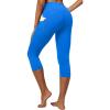 imageIUGA High Waisted Yoga Pants for Women with Pockets Capri Leggings for Women Workout Leggings for Women Yoga CaprisAzure