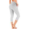 imageIUGA High Waisted Yoga Pants for Women with Pockets Capri Leggings for Women Workout Leggings for Women Yoga CaprisSpace Dye White