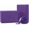 imageIUGA Yoga Block 2 Pack with Yoga Strap High Density Yoga Blocks 9x6x3to Improve Strength Flexibility and Balance Light Weight and NonSlip Surface for Yoga Pilates and Meditation