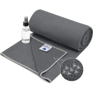 imageIUGA Yoga Towel Non Slip Soft Yoga Mat Towel Sweat Absorbent Hot Yoga Towel Spray Bottle Included