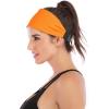 imageIUGA Adjustable Headbands for Women Non Slip Stretchy Workout Sweatbands for Sports Yoga Fitness Running Hairbands Bike Helmet Friendly Fits All Women ampamp MenORANGE NEW
