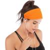 imageIUGA Adjustable Headbands for Women Non Slip Stretchy Workout Sweatbands for Sports Yoga Fitness Running Hairbands Bike Helmet Friendly Fits All Women ampamp MenORANGE NEW